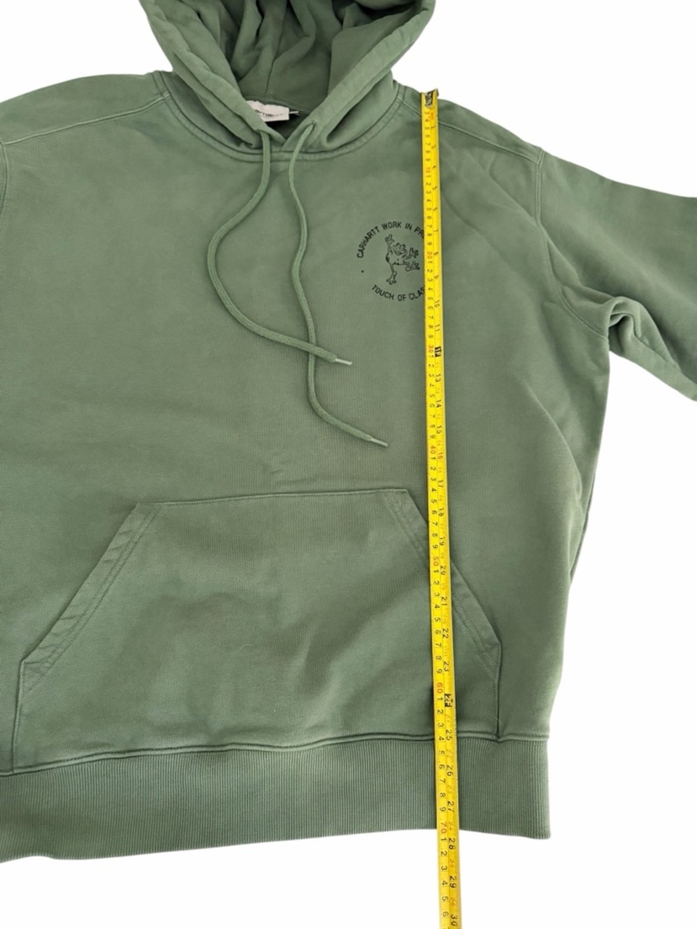 CARHARTT WIP Duck Green Hooded Stamp Hoodie Frog Graphic Vintage Style size M - Picture 11 of 12